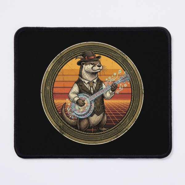 Item preview, Retro Riverboat Gambler Otter Vintage Badge designed and sold by DuckOddity.