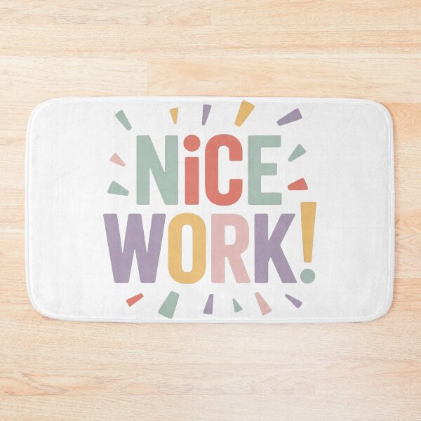 Item preview, Nice Work! Pastel Flat Art Greeting Card designed and sold by TeeVibeHaus.