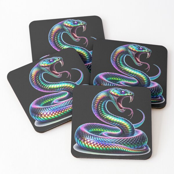 Item preview, Iridescent Rainbow Snake Illustration designed and sold by flashARTstudio.