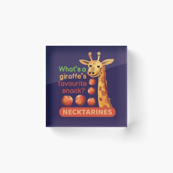 Item preview, What's a giraffe's favourite snack? Necktarines designed and sold by glowvim.