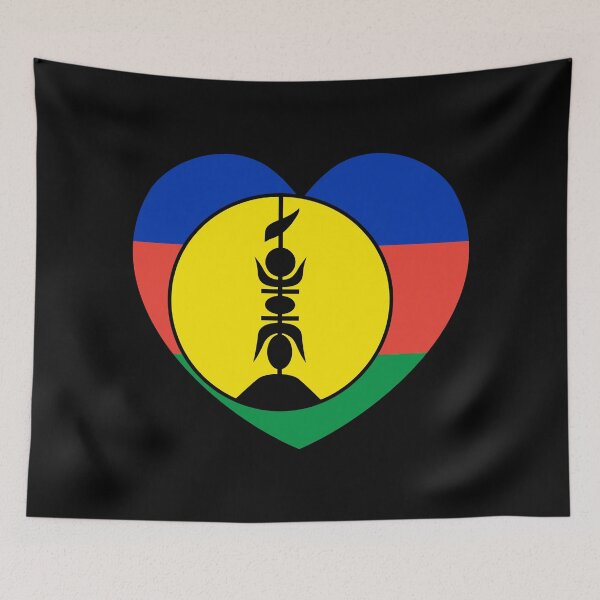 Item preview, New Caledonia Flag Heart NC designed and sold by shitpostee.