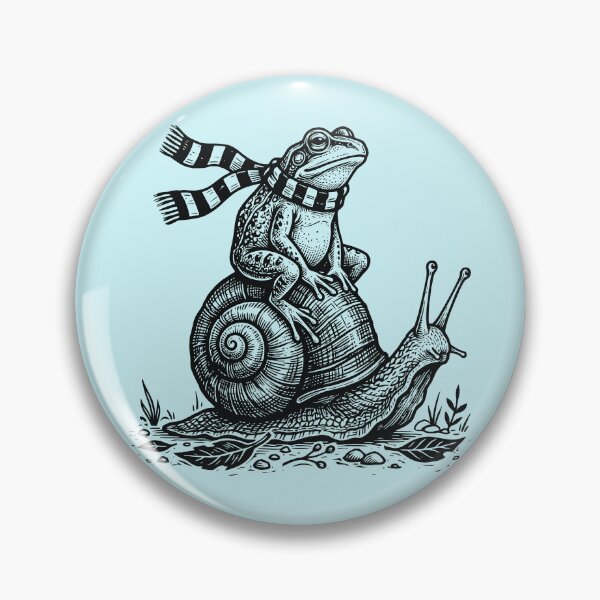 Item preview, Frog Riding Snail Funny Linocut Toad Weirdcore designed and sold by Y-Vibes.