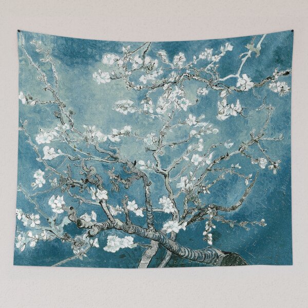 Item preview, Vincent Van Gogh Almond Blossoms Teal Elegance designed and sold by PureVintageLove.