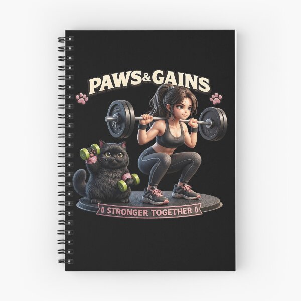 Item preview, Paws & Gains - Together Strong Cat Gym Workout designed and sold by thirtyonestars.