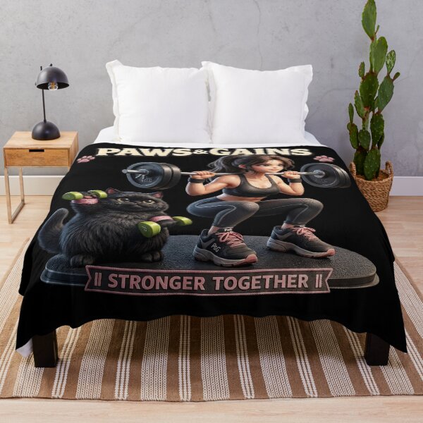 Item preview, Paws & Gains - Together Strong Cat Gym Workout designed and sold by thirtyonestars.