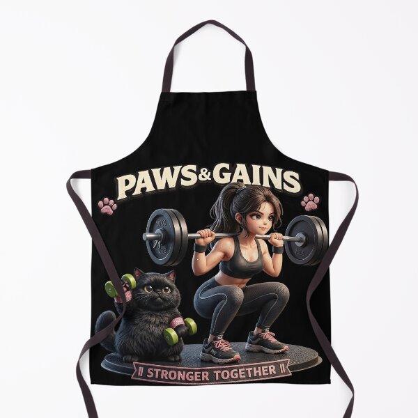 Item preview, Paws & Gains - Together Strong Cat Gym Workout designed and sold by thirtyonestars.