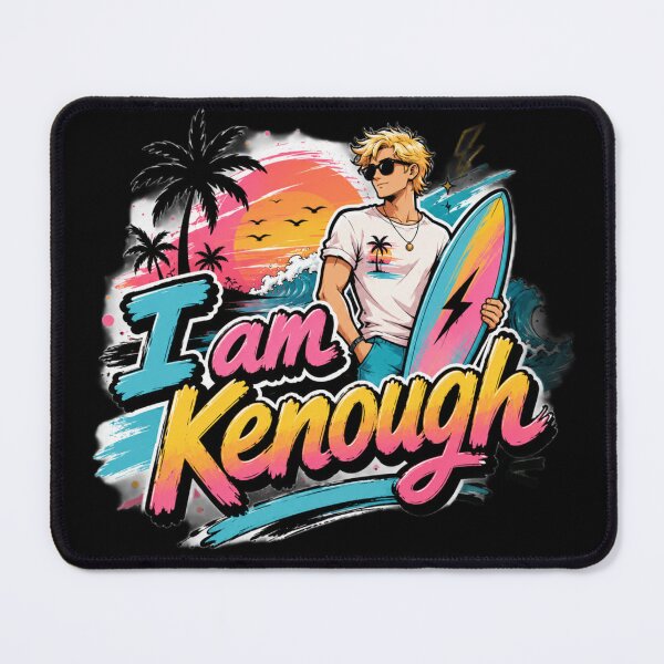 Item preview, I Am Kenough Surf Typography | Retro Beach Sunset Self Love Quote designed and sold by Eddy048.