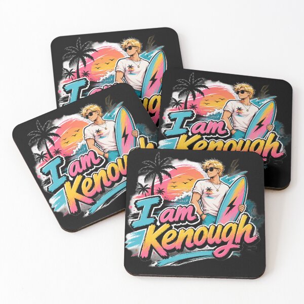 Item preview, I Am Kenough Surf Typography | Retro Beach Sunset Self Love Quote designed and sold by Eddy048.
