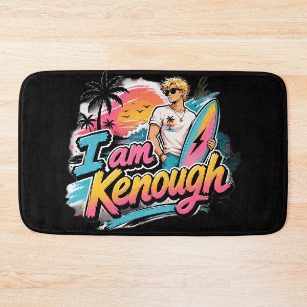 Item preview, I Am Kenough Surf Typography | Retro Beach Sunset Self Love Quote designed and sold by Eddy048.