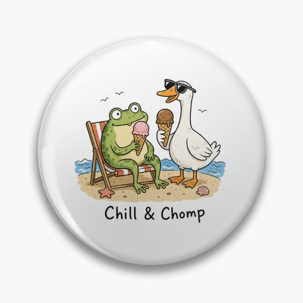 Item preview, A frog and a goose on the beach. designed and sold by Designfs.