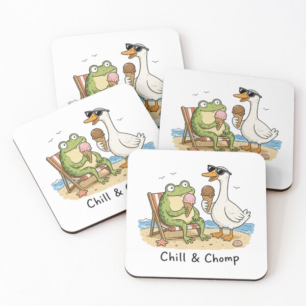 Item preview, A frog and a goose on the beach. designed and sold by Designfs.