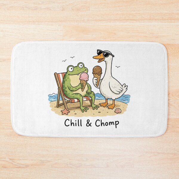 Item preview, A frog and a goose on the beach. designed and sold by Designfs.