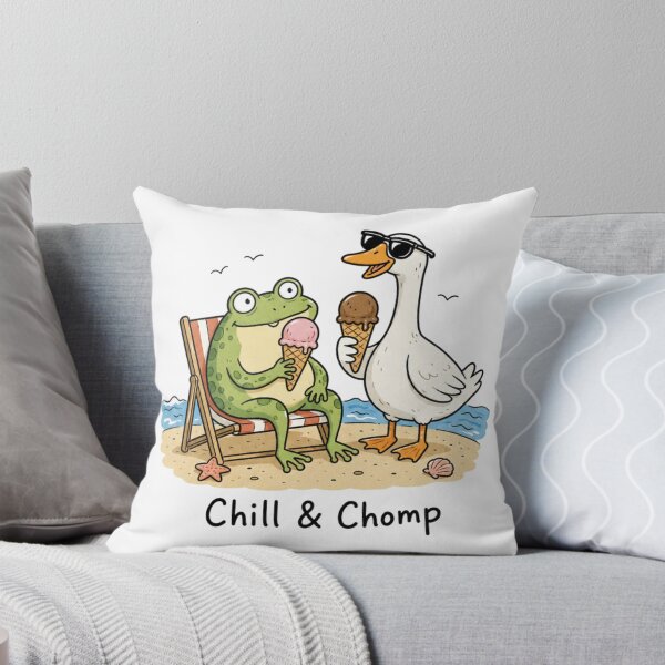 Item preview, A frog and a goose on the beach. designed and sold by Designfs.