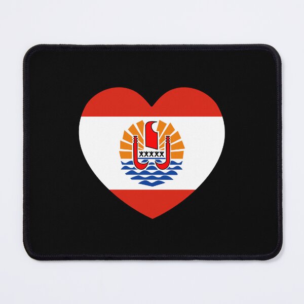 Item preview, French Polynesia Flag Heart PF designed and sold by shitpostee.
