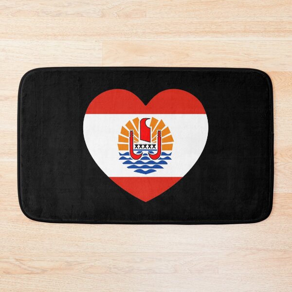 Item preview, French Polynesia Flag Heart PF designed and sold by shitpostee.