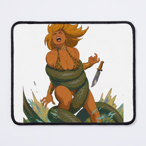 Item preview, Fantasy Jungle Warrior Fan Art | Snake Queen Adventure Art | Classic Western Animation Style designed and sold by Hollow Moon Studios..