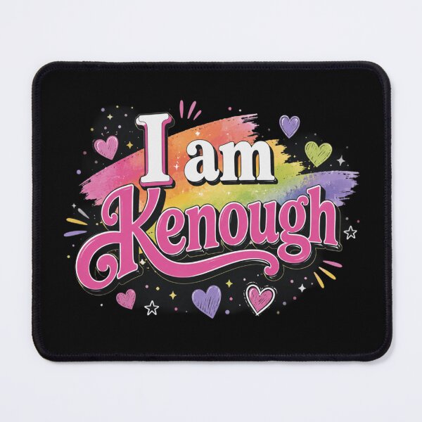 Item preview, I Am Kenough Rainbow Typography | Cute Pastel Self Love Inspirational Quote designed and sold by Eddy048.
