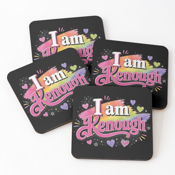 Item preview, I Am Kenough Rainbow Typography | Cute Pastel Self Love Inspirational Quote designed and sold by Eddy048.