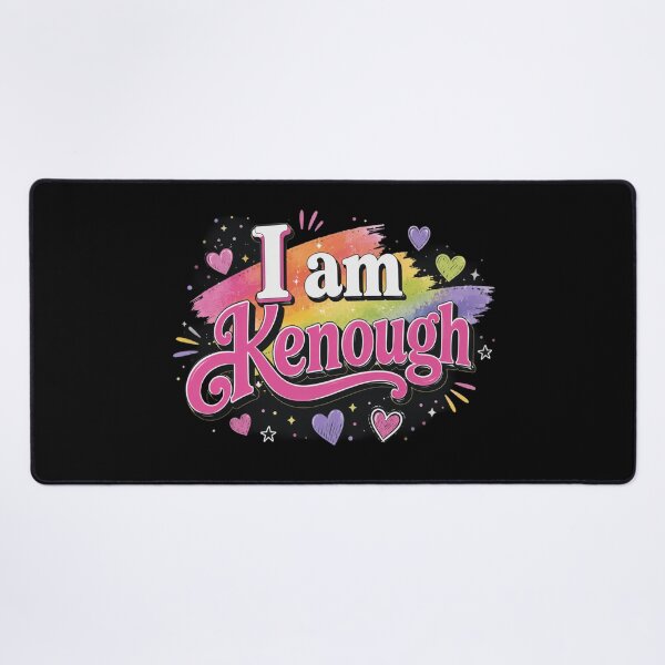 Item preview, I Am Kenough Rainbow Typography | Cute Pastel Self Love Inspirational Quote designed and sold by Eddy048.