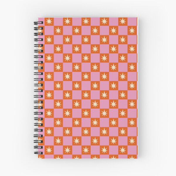 Item preview, Pink Orange Checkerboard Retro Sparkle Star Pattern designed and sold by Pop & Punch.