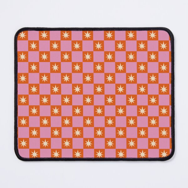 Item preview, Pink Orange Checkerboard Retro Sparkle Star Pattern designed and sold by Pop & Punch.