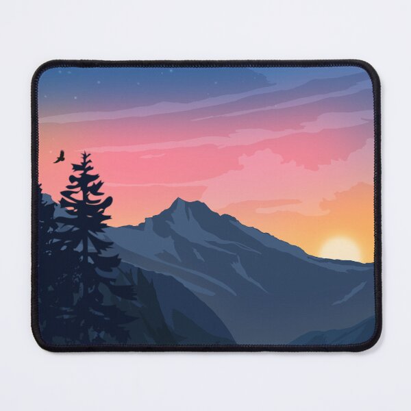 Item preview, Pacific Northwest Mountain Dusk Illustration designed and sold by BHDigitalArt.