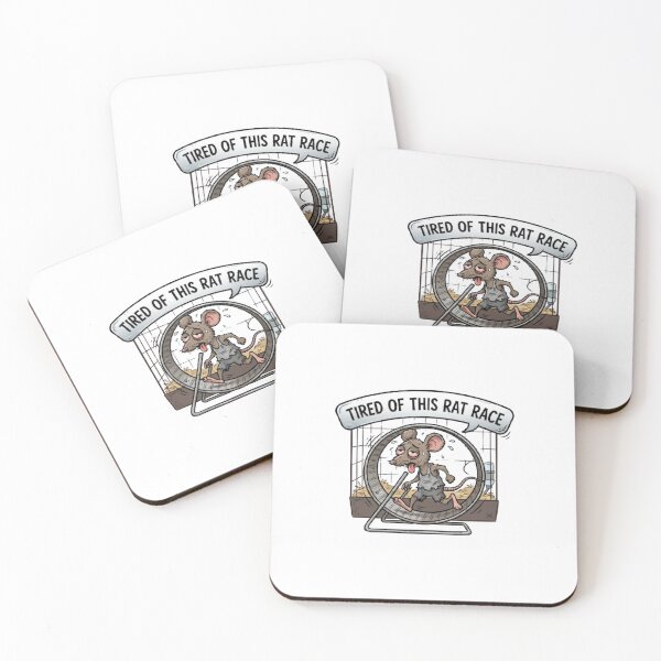 Item preview, Tired of This Rat Race Funny Office Humor Exhausted Mouse designed and sold by RaulWeirdAndFun.