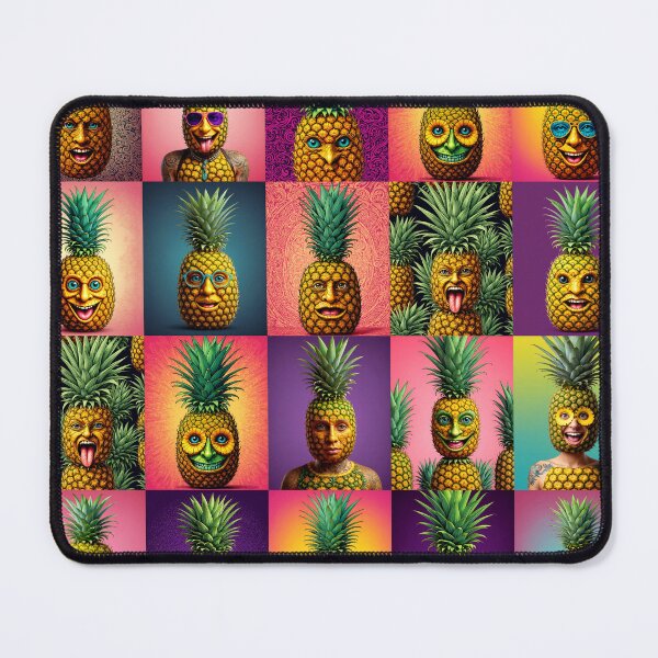Item preview, Funny Pineapple Faces Pop Art designed and sold by flashARTstudio.
