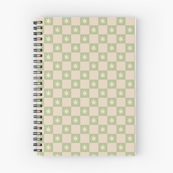 Item preview, Sage Green Beige Checkerboard Retro Sparkle Star Pattern designed and sold by Pop & Punch.