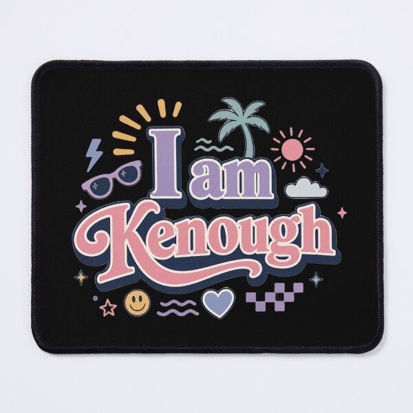 Item preview, I Am Kenough Retro Summer Typography | Pastel Beach Self Love Quote designed and sold by Eddy048.