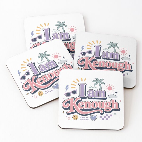 Item preview, I Am Kenough Retro Summer Typography | Pastel Beach Self Love Quote designed and sold by Eddy048.