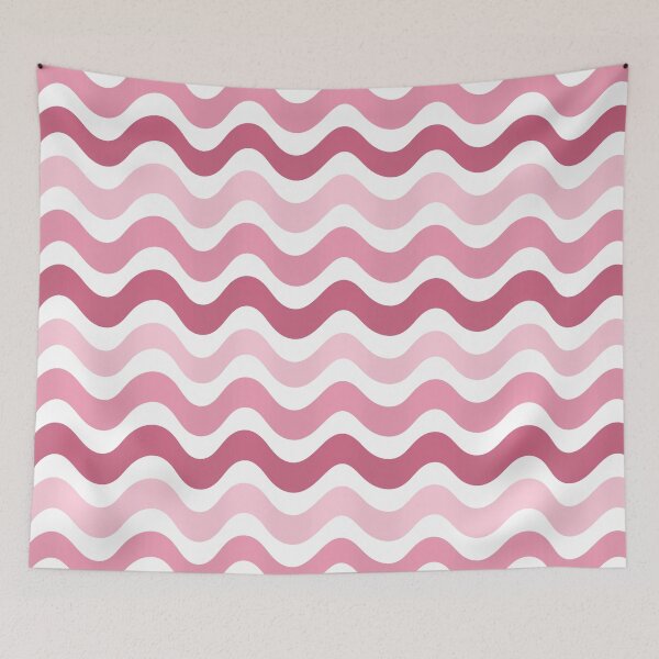 Item preview, 3D wave pattern - rosy red shade  designed and sold by Pattern Petals.