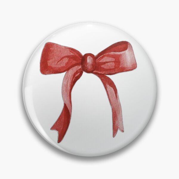 Item preview, Cottagecore Red Watercolor Bow designed and sold by zoeyyyrose.