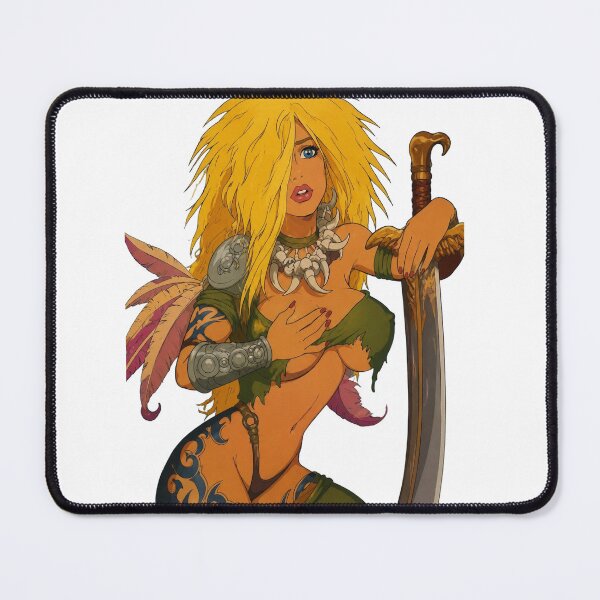 Item preview, Tribal Fantasy Warrior Woman | Barbarian Huntress | Classic Western Animation Style designed and sold by Hollow Moon Studios..
