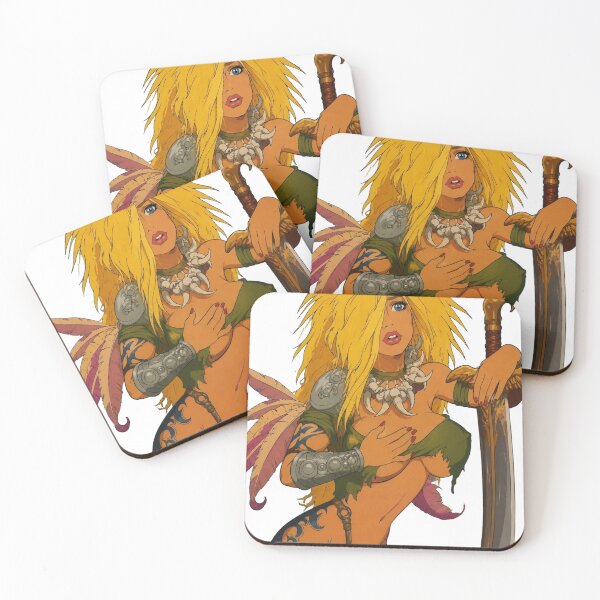 Item preview, Tribal Fantasy Warrior Woman | Barbarian Huntress | Classic Western Animation Style designed and sold by  Hollow Moon Studios..