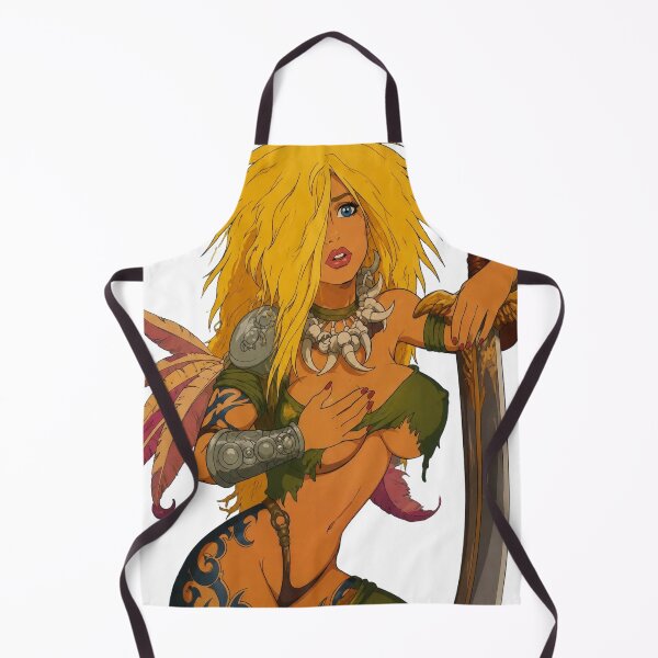 Item preview, Tribal Fantasy Warrior Woman | Barbarian Huntress | Classic Western Animation Style designed and sold by Hollow Moon Studios..