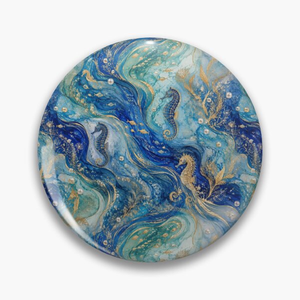 Item preview, Golden Waves and Magical Seahorses - Treasures of the Mediterranean Ocean designed and sold by Natalia-Vlad.