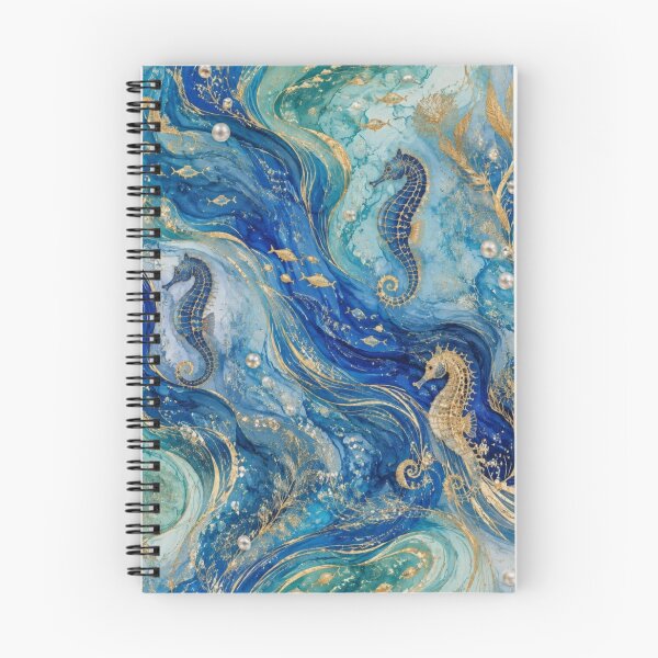 Item preview, Golden Waves and Magical Seahorses - Treasures of the Mediterranean Ocean designed and sold by Natalia-Vlad.