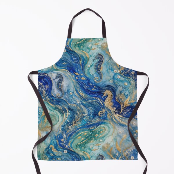 Item preview, Golden Waves and Magical Seahorses - Treasures of the Mediterranean Ocean designed and sold by Natalia-Vlad.