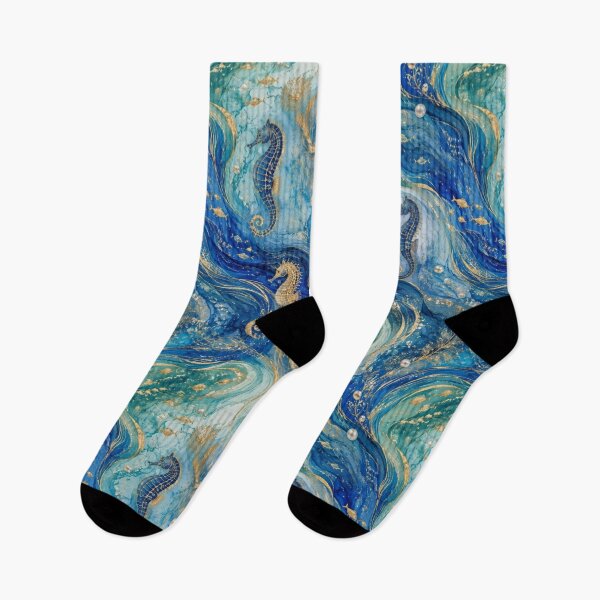 Item preview, Golden Waves and Magical Seahorses - Treasures of the Mediterranean Ocean designed and sold by Natalia-Vlad.