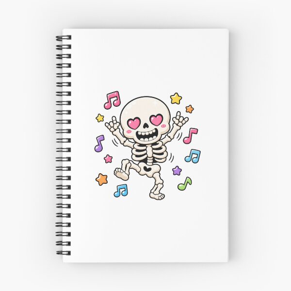 Item preview, Dancing Skeleton Kawaii Cute Halloween Sticker Gift designed and sold by RedRubyBubble.