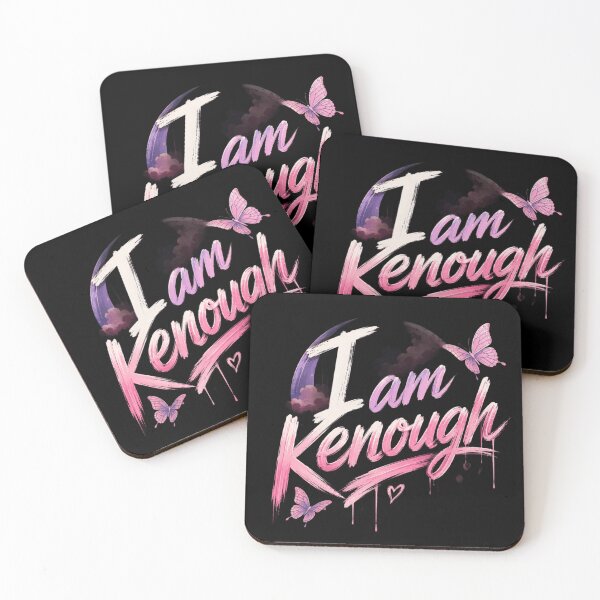 Item preview, I Am Kenough Moon & Butterfly Typography | Pink Aesthetic Self Love Quote designed and sold by Eddy048.