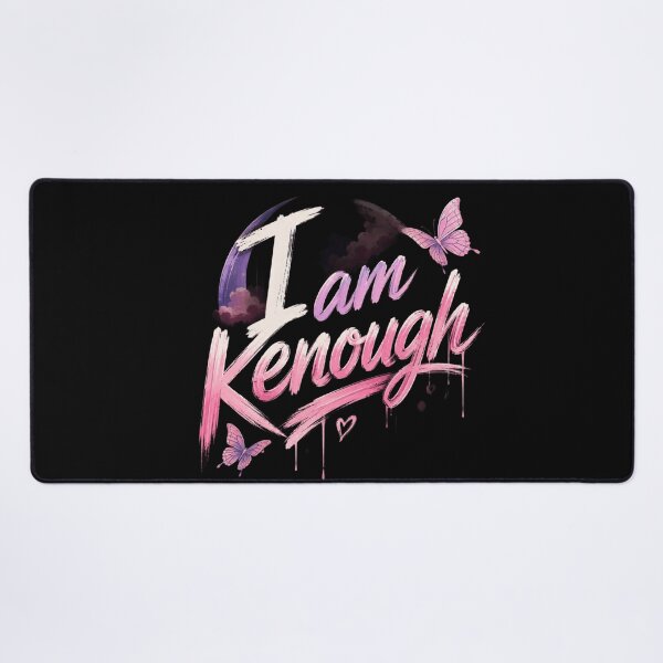 Item preview, I Am Kenough Moon & Butterfly Typography | Pink Aesthetic Self Love Quote designed and sold by Eddy048.