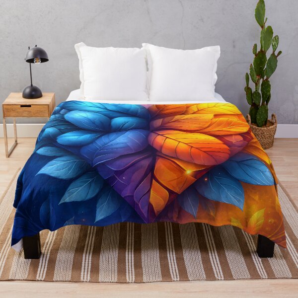 Item preview, Hearts 38 - Fire and Ice Leaf Heart Illustration designed and sold by NikaNavi.