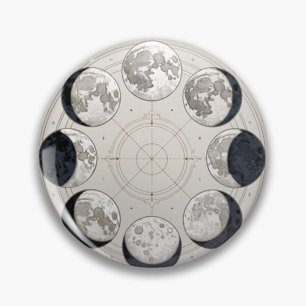 Item preview, Lunar Cycle Wheel — Celestial Botanical Art designed and sold by TheGraphicsLord.