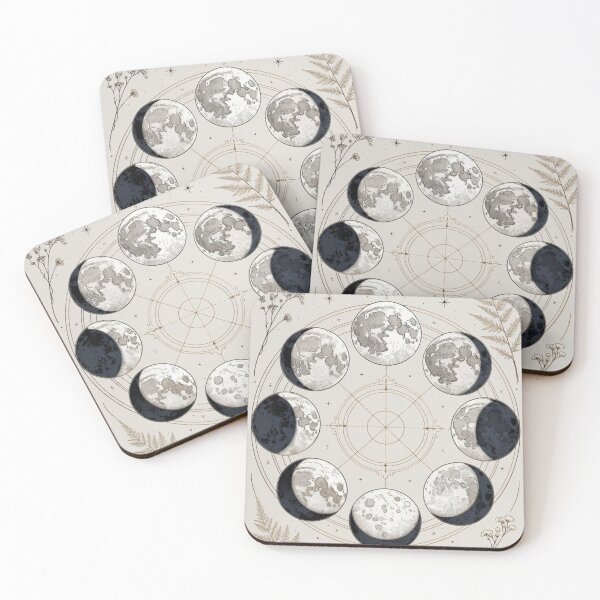 Item preview, Lunar Cycle Wheel — Celestial Botanical Art designed and sold by TheGraphicsLord.