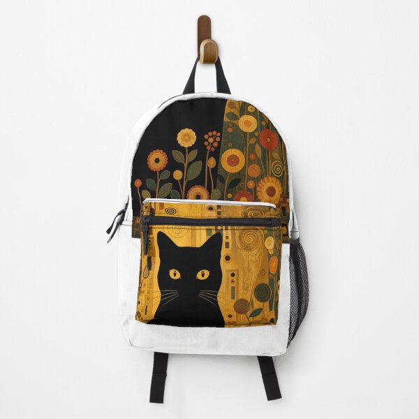 Item preview, Cat Art Print  Klimt  Black Cat In A Garden designed and sold by PurrfectHome.