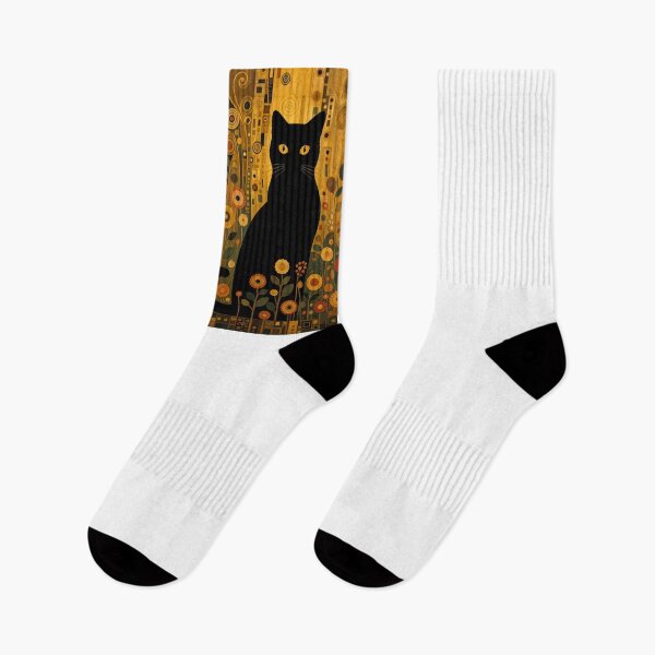 Item preview, Cat Art Print  Klimt  Black Cat In A Garden designed and sold by PurrfectHome.
