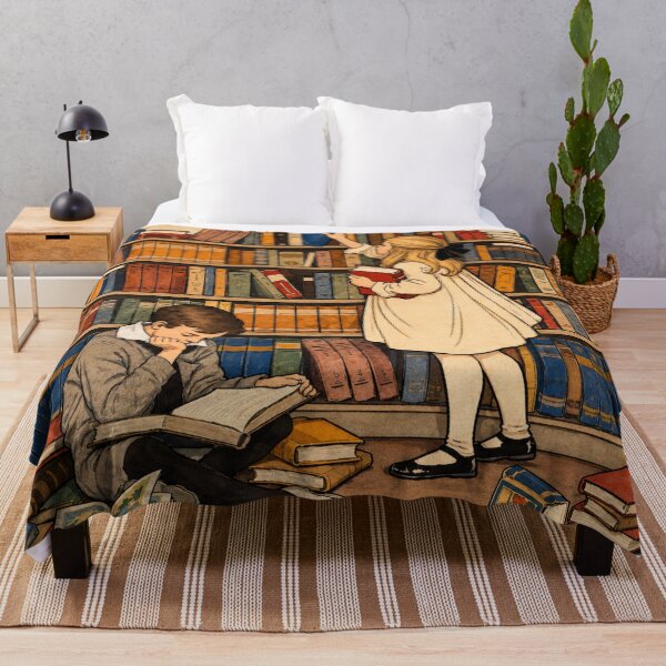 Item preview, Vintage Children Illustration Library Reading Scene Art Lovers designed and sold by RickE.