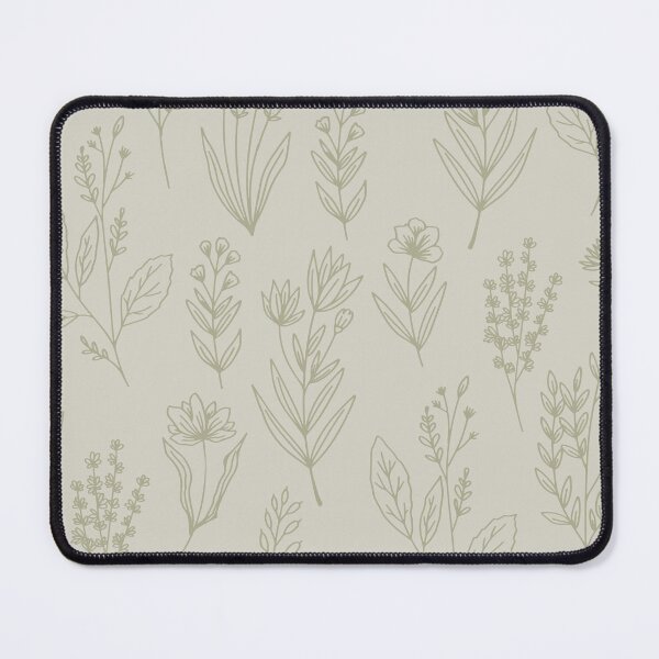 Item preview, M Vintage Botanical Herbarium Wildflower Line Art Light Sage Green designed and sold by DropRomance.